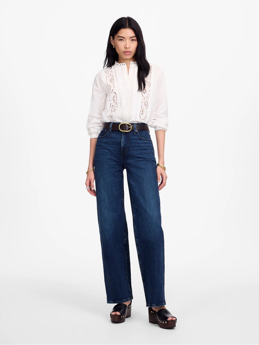 Madewell Perfect Vintage Wide-Leg Jean in Nighthawk Wash Size 30 EUC